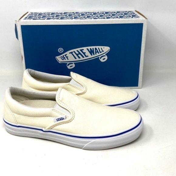 VANS Classic Slip On Canvas Classic White Canvas Women’s Sneakers VN0A3QXY0RD - Picture 1 of 11